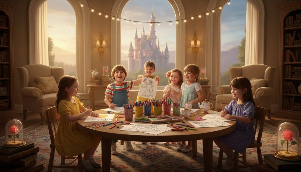 Idées d’activités, jeux, déco et coloriages pour enfants sur La Belle et la Bête